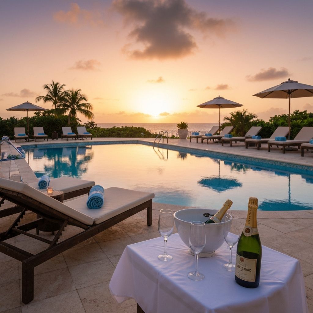Luxury villa at sunset